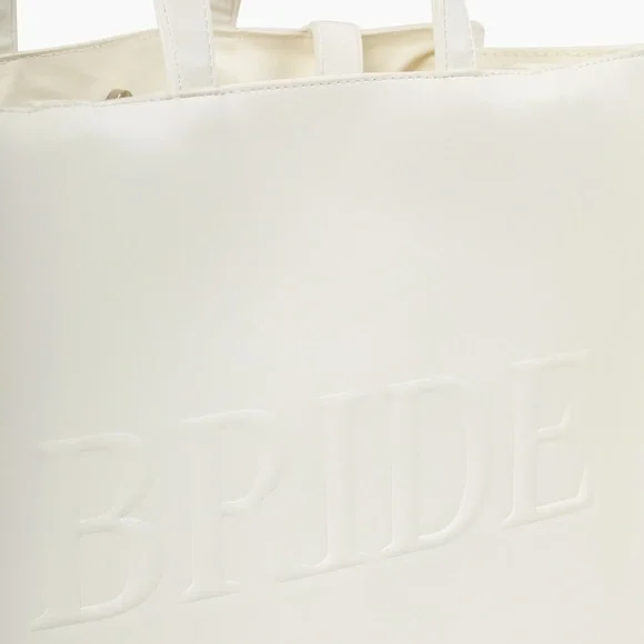 NWT Bride white bridal vacation honeymoon tote bag - Picture 5 of 12